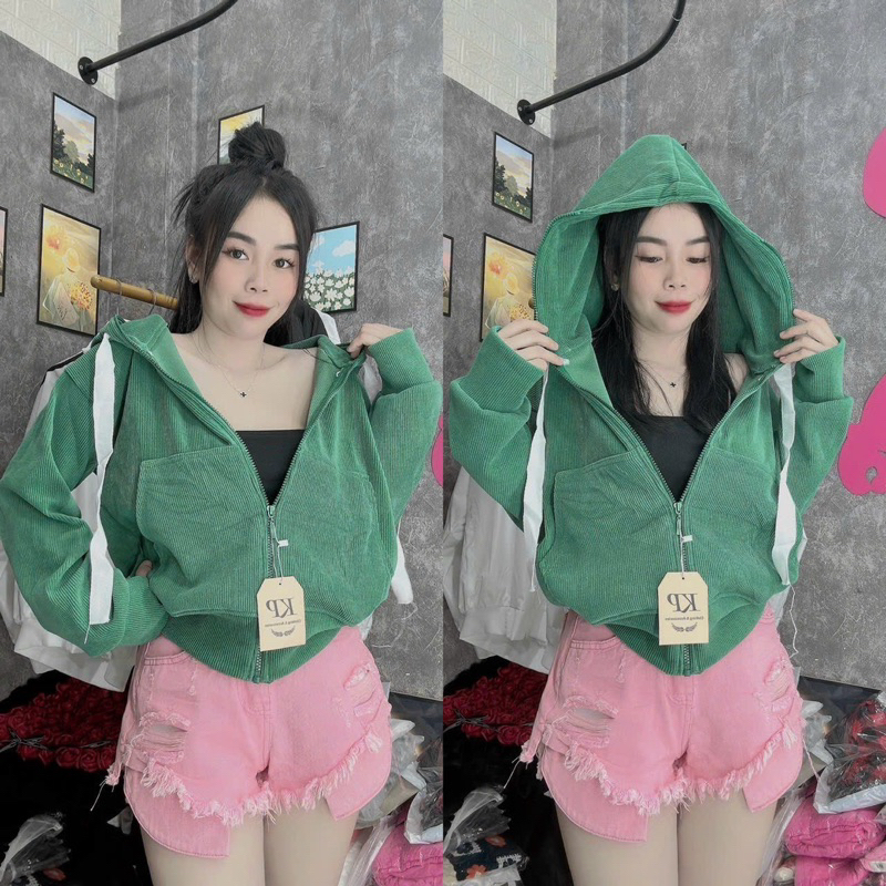 ÁO KHOÁC LEN GÂN TĂM DÁNG NGẮN FREESIZE