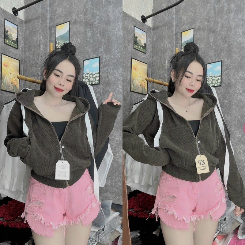 ÁO KHOÁC LEN GÂN TĂM DÁNG NGẮN FREESIZE