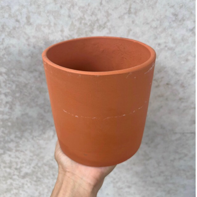 Chậu đất nung trụ