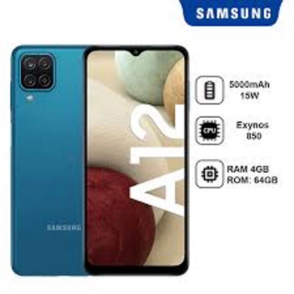 Điện thoại giá siêu rẻ Chính Hãng Samsung Galaxy A12 máy 2sim ram 6G/128G, Màn hình: PLS TFT LCD6.5"HD+, Camera sau: Chí
