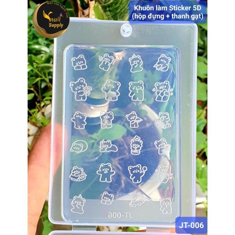 Khuôn silicon làm Sticker nổi 5D cao cấp