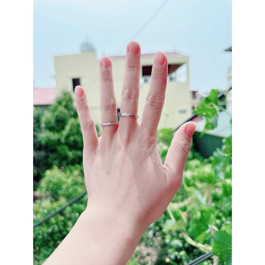 Nhẫn Đôi thời trang tặng kèm hộp Tim  thiết kế hở dễ dàng điều chỉnh kích cỡ H13