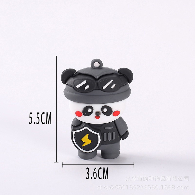 Móc Khoá Gấu Trúc Cảnh Sát - Mẫu To Đẹp