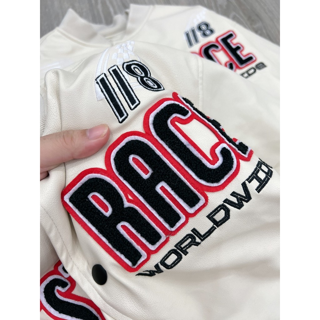 Áo khoác Bomber màu Be chữ Best Race