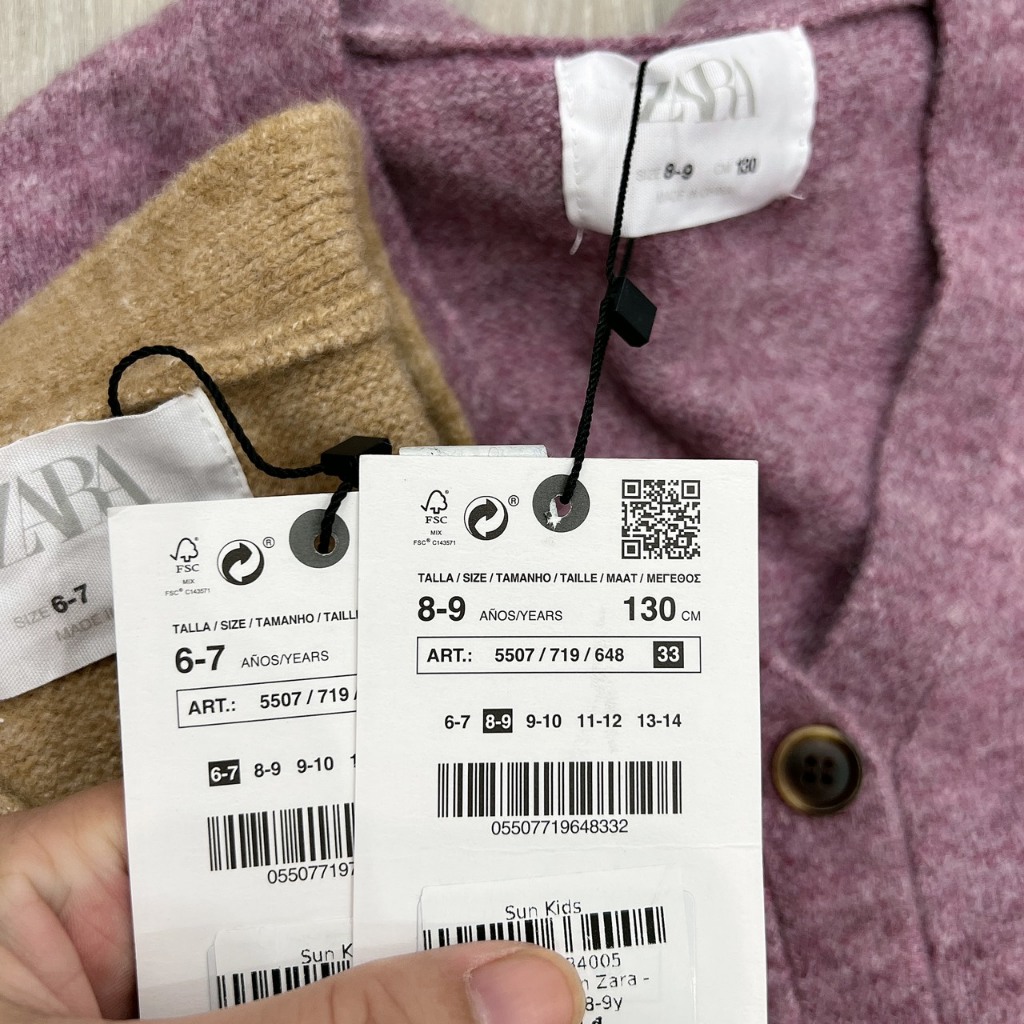 Áo len cardigan cúc dọc 2 màu