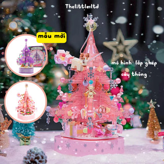 Mô hình lắp ráp cây thông Noel, đồ chơi lắp ghép trí tuệ thông minh làm quà tặng Giáng sinh, quà Noel