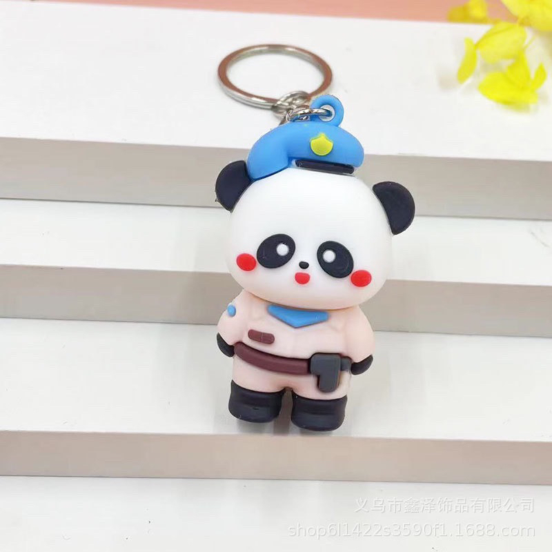 Móc Khoá Gấu Trúc Cảnh Sát - Mẫu To Đẹp