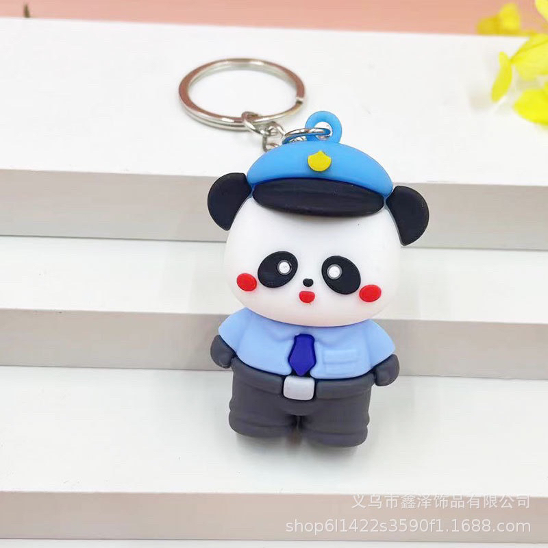 Móc Khoá Gấu Trúc Cảnh Sát - Mẫu To Đẹp