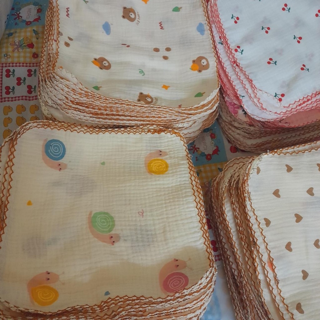 Khăn Xô sợi Tre Muslin 2 Lớp 25*25cm