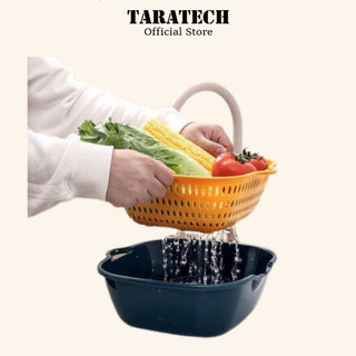 Bộ Rổ Nhựa 6 Món Rổ Ráo Nước,Rổ Rửa Rau Củ Quả Hai Lớp Ráo Nước Tiện Dụng Cho Nhà Bếp