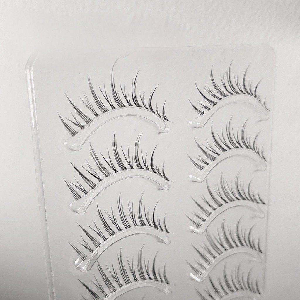 Lông Mi Giả Gân Trong Tự Nhiên Cao Cấp 5 Cặp RiYan Kèm Keo Nhíp