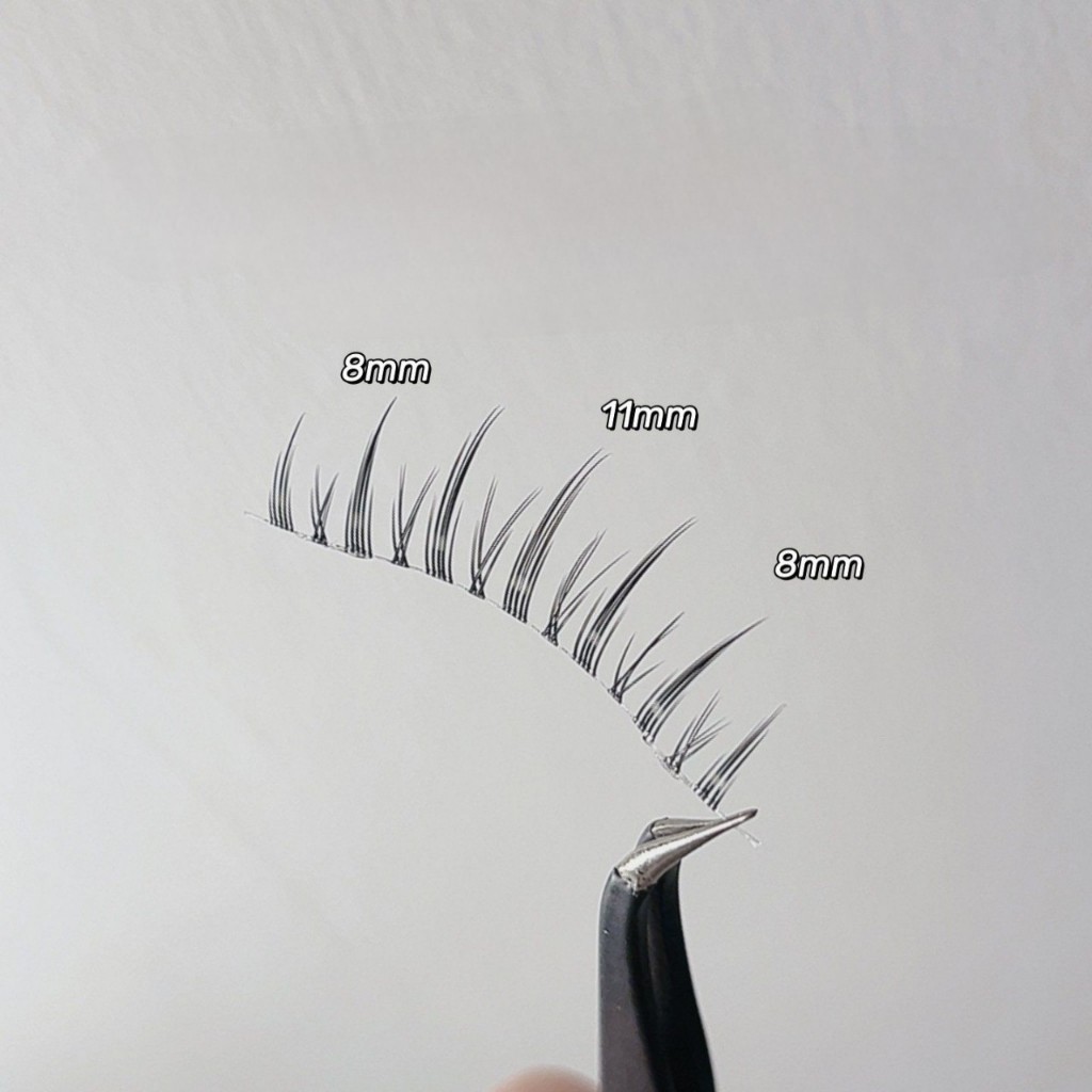 Lông Mi Giả Gân Trong Tự Nhiên Cao Cấp 5 Cặp RiYan Kèm Keo Nhíp