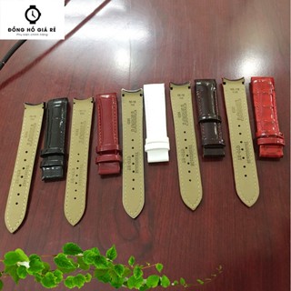 Dây da vân cá sấu [35] dành cho đồng hồ tissot nữ ( đầu cong) - size 18mm