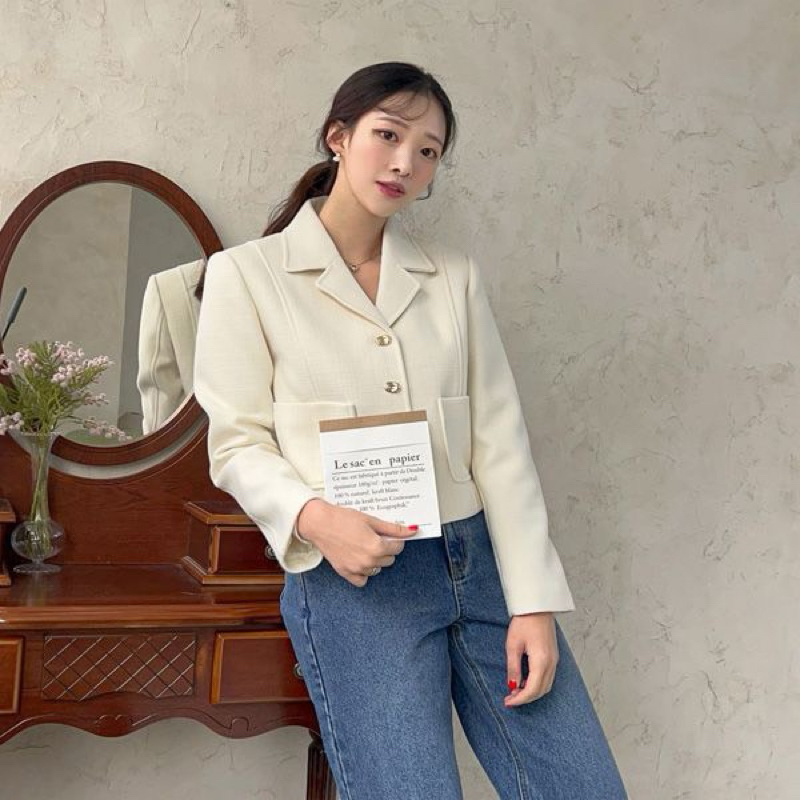 Áo khoác tweed MixxoZ - hàng xuất dư