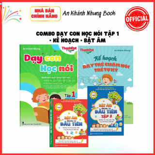 Combo dạy con học nói tập 1, kế hoạch dạy trẻ chậm nói - tự kỷ và bộ bật âm những từ đầu tiên