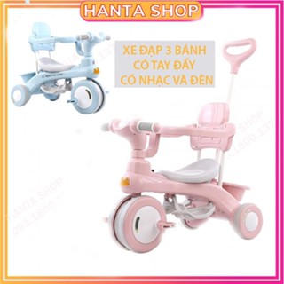 [ CAO CẤP ] Xe Đạp 3 Bánh Có Cần Đẩy Có Thể Phát Nhạc 688 Cho Bé