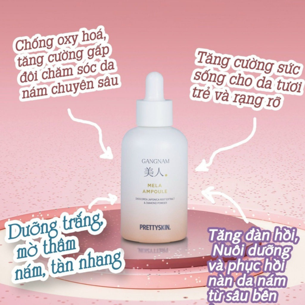 Tinh Chất Serum Phục Hồi Trắng Da PRETTYSKIN Gangnam Miin Mela Ampoule 50ml