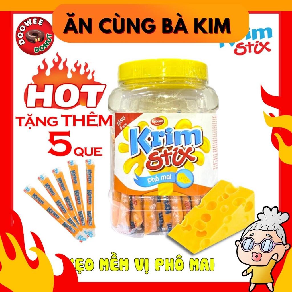 Krim Stix vị phô mai kẹo mềm 100 que ăn vặt tuổi thơ, ăn cùng Bà Kim AVBAKI