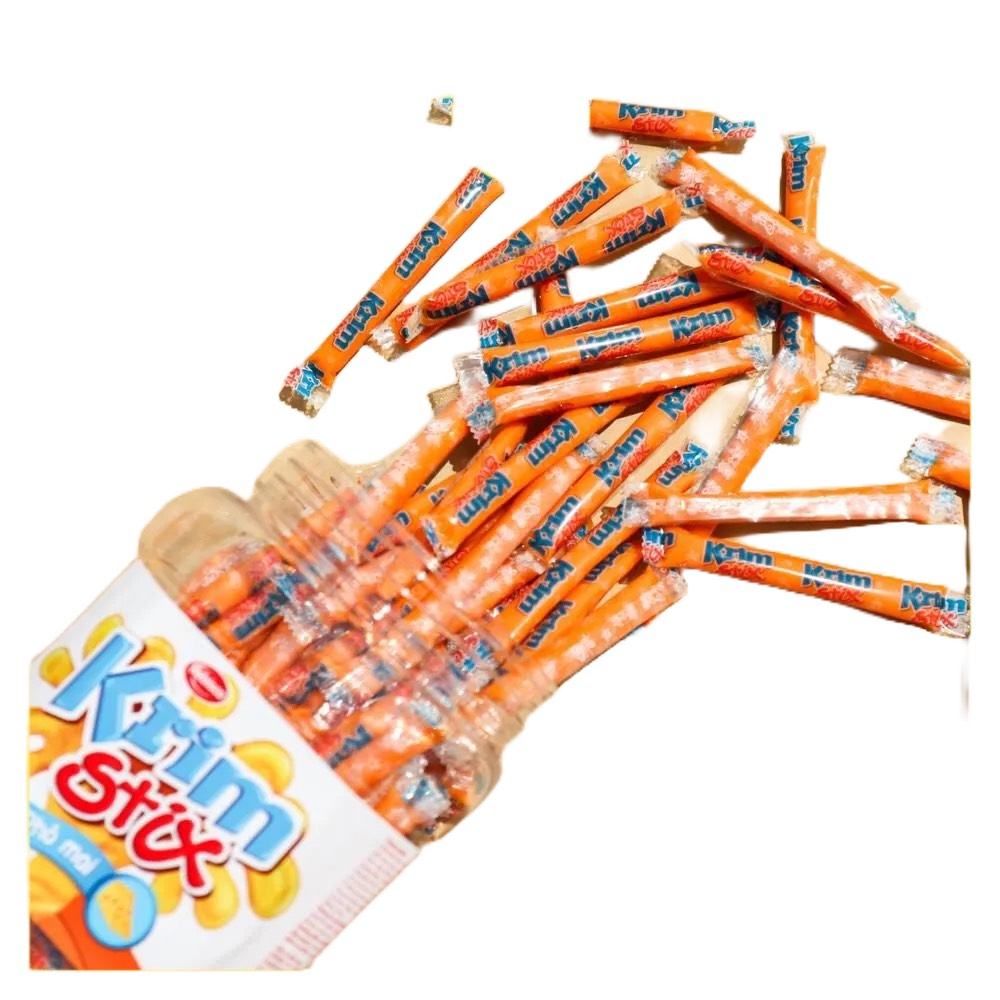 Krim Stix vị phô mai kẹo mềm 100 que ăn vặt tuổi thơ, ăn cùng Bà Kim AVBAKI