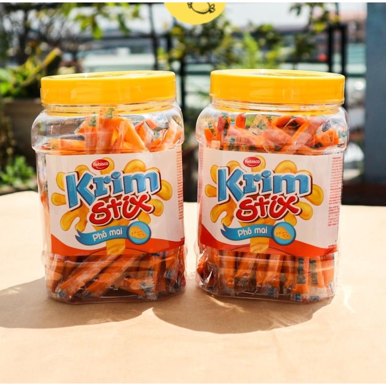 Krim Stix vị phô mai kẹo mềm 100 que ăn vặt tuổi thơ, ăn cùng Bà Kim AVBAKI