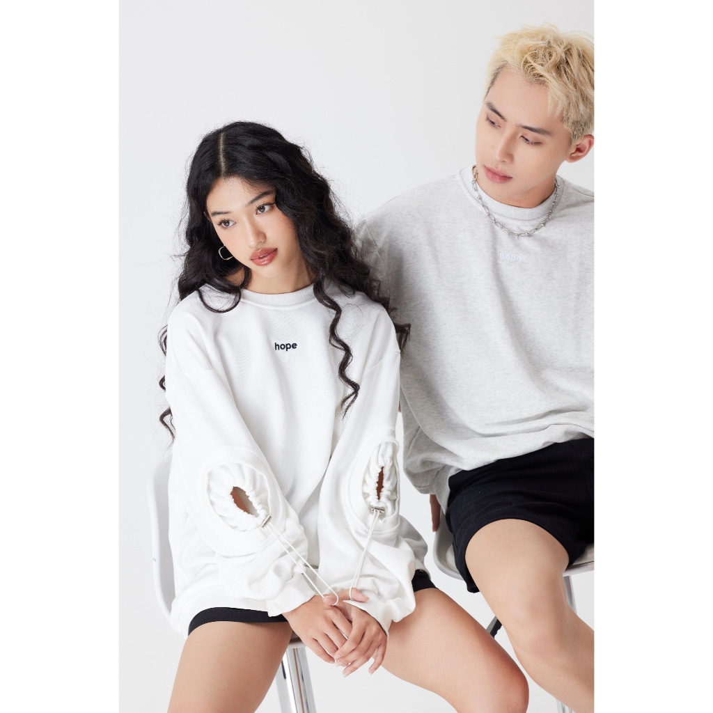 Áo sweater nam nữ form rộng HOPE, Áo thun tay dài nam nữ Oversize Unisex form rộng | Vibe Sweater | Secodee