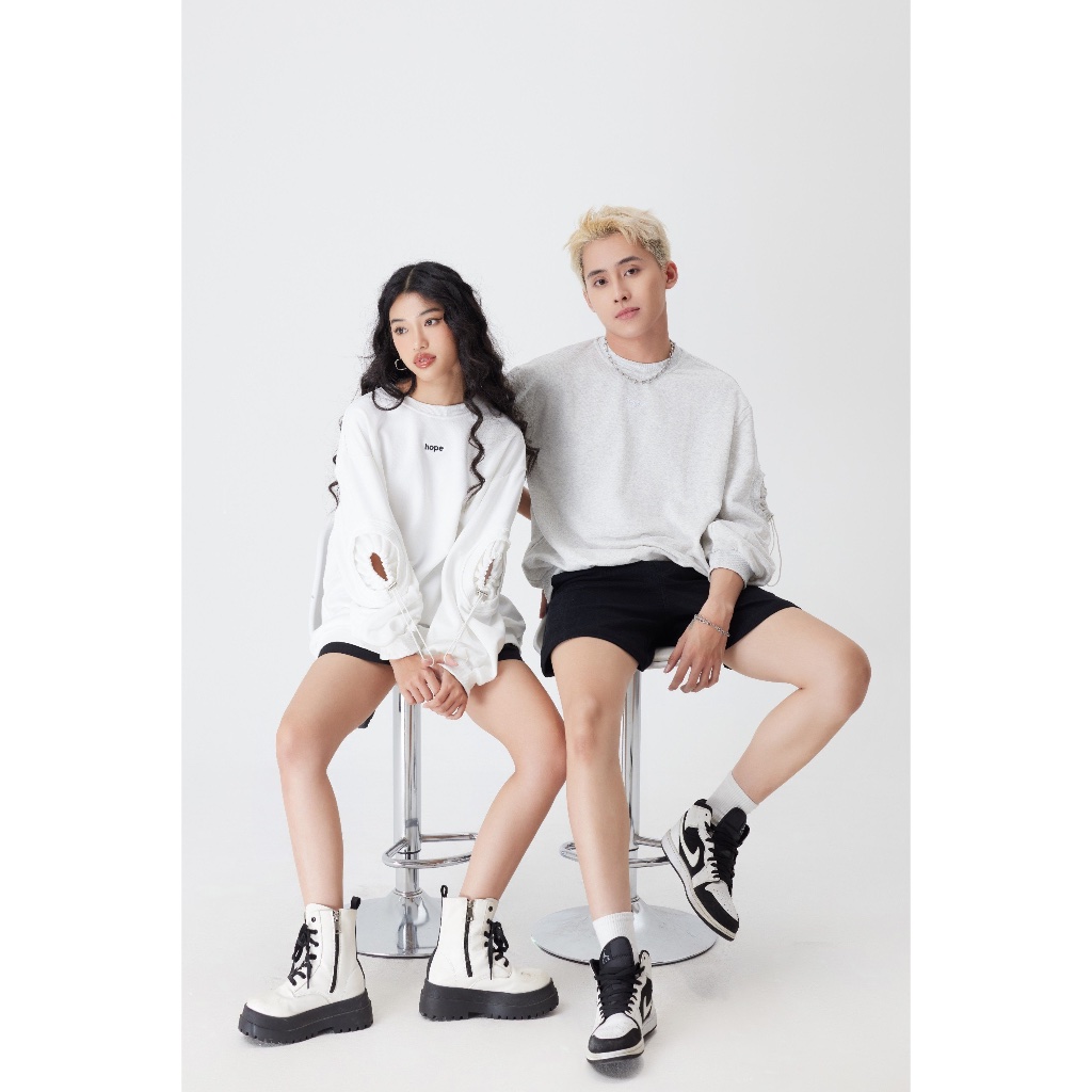 Áo sweater nam nữ form rộng HOPE, Áo thun tay dài nam nữ Oversize Unisex form rộng | Vibe Sweater | Secodee