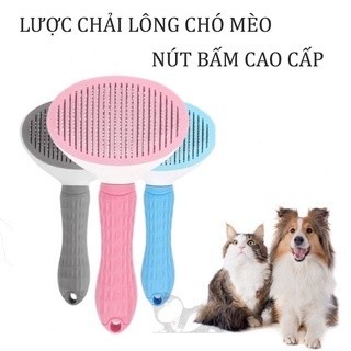 Lược Chải Lông Chó Mèo Có Nút Lấy Lông Cho Chó Mèo