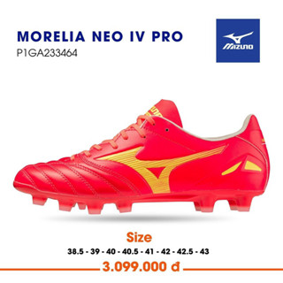 Giày đá bóng sân cỏ tự nhiên Mizuno Morelia neo 4 Pro đinh cao