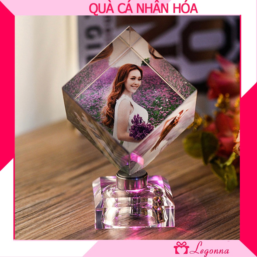 Pha lê lập phương in ảnh theo yêu cầu - quà tặng sinh nhật tặng người yêu nam nữ, quà cưới cho bạn gái bạn trai