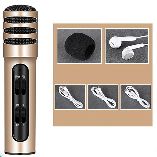 Mic thu âm hát karaoke livestream C7 trên điện thoại tích hợp sound card hay