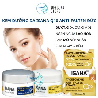Kem dưỡng da Isana Q10 giảm nhăn chống lão hóa ngày và đêm 50ml - Hàng nội địa Đức