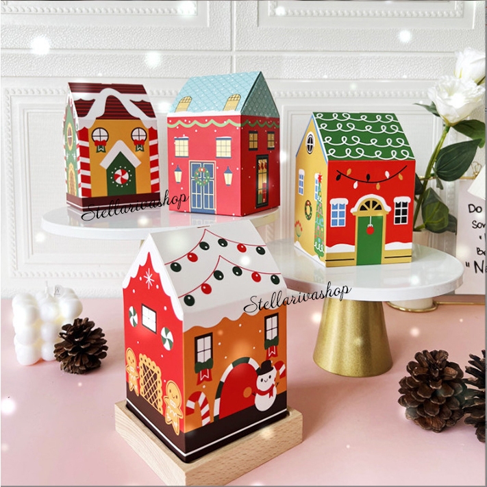 Mô hình nhà giấy decor background tiểu cảnh giáng sinh