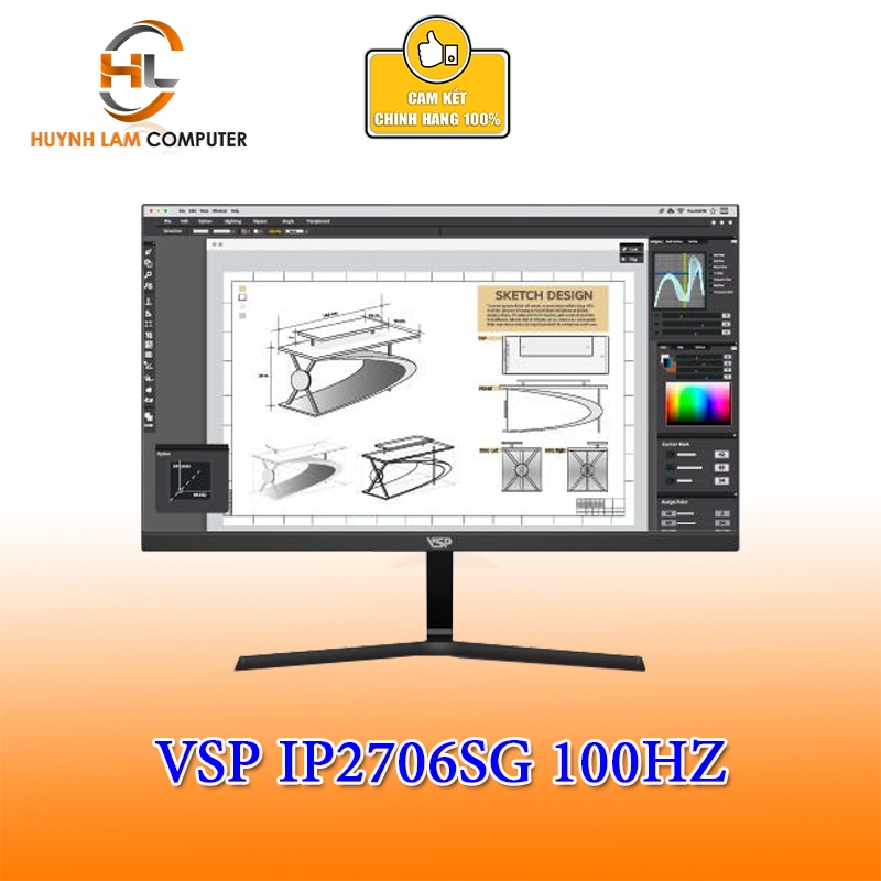 Màn hình VSP IP2706SG 27 inch (FHD IPS 100Hz 1ms, HDMI VGA) - Chính hãng
