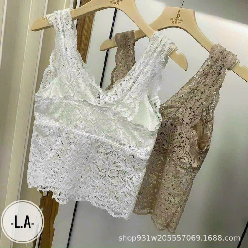 Áo bra ren đệm ngực mặc trong vest chất ren mềm mịn