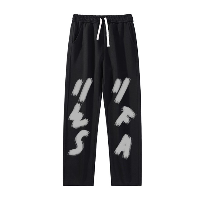 Quần Nỉ Dài Nam Họa Tiết Chữ WSFA Basic HeiLit Form Ống Rộng Vải Nỉ Dày Dặn