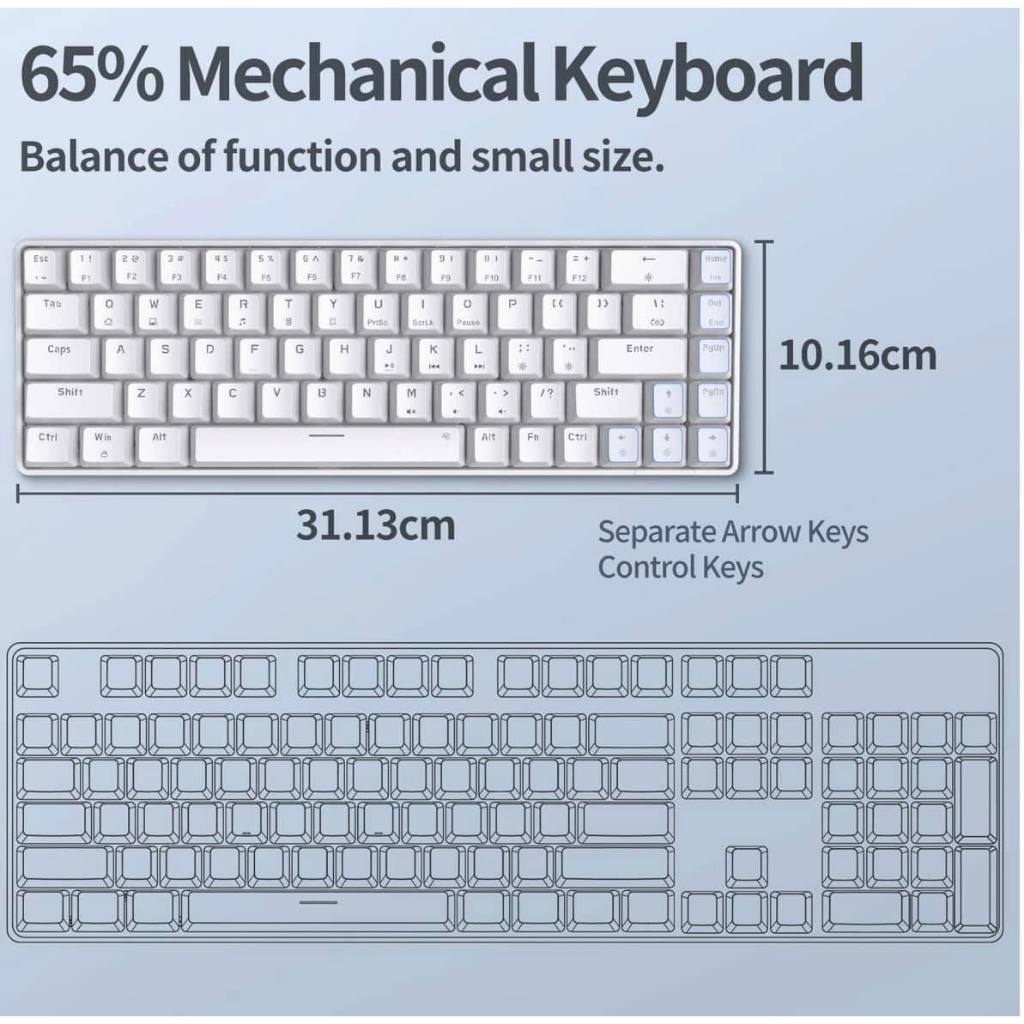 Bàn phím cơ không dây TMKB T68SE by Kemove