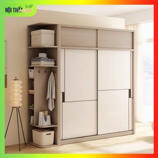 Tủ quần áo gỗ công nghiệp cánh lùa hiện đại, sang trọng