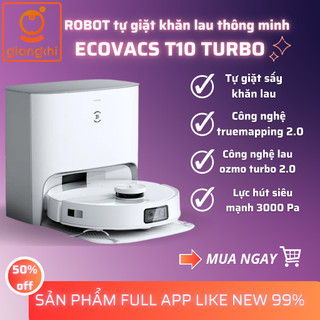 Robot giặt giẻ Ec0vacs T10 turbo cao cấp - Like New 98-99% bản nội địa(Tặng kèm set phụ kiện)
