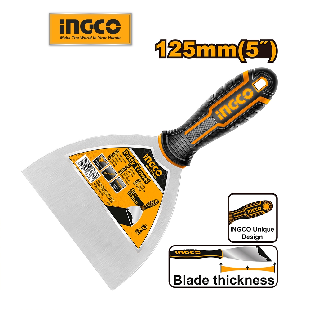 Bay sủi sơn bản rộng INGCO HPUT08100 100mm (4 inch) và HPUT08125 125mm (5 inch) làm từ thép không gỉ, chống sét mài mòn