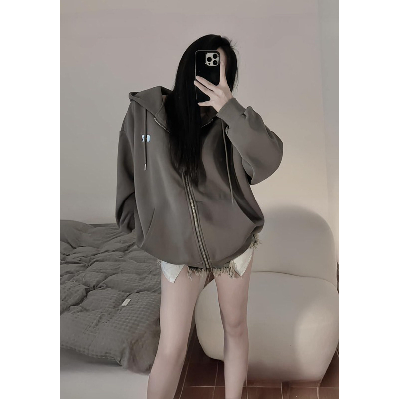 Áo Khoác Nỉ Hoodie Mũ Rộng Gấu Hàng QC