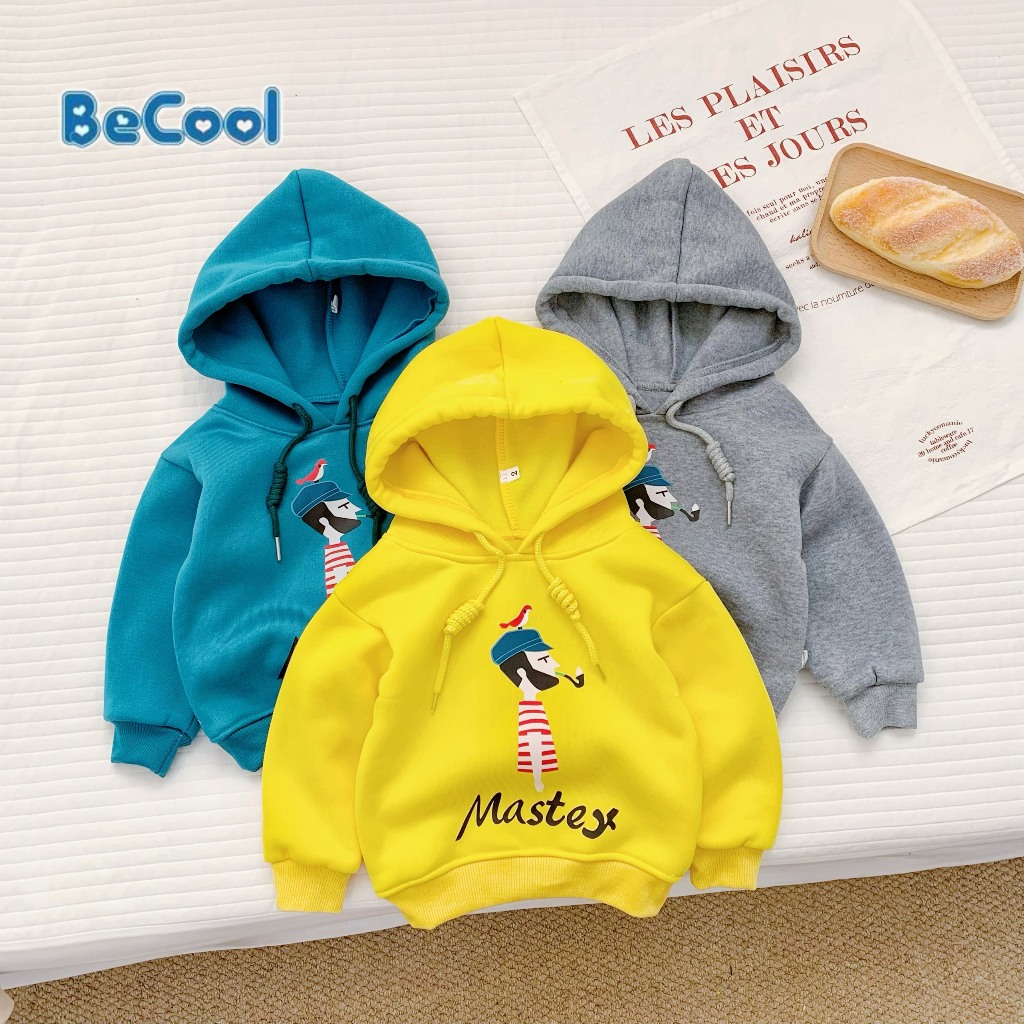 Áo Nỉ Bông Cho Bé Trai Bé Gái Chất Nỉ Cao Cấp BeCool, Áo Khoác Hoodies Master Cho Bé Từ Từ 6-28kg Tiny Kids