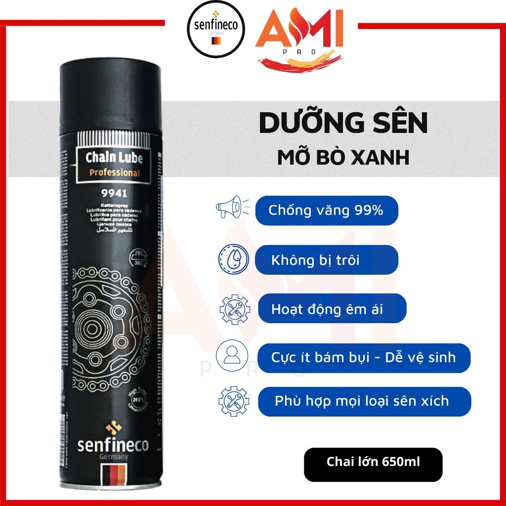Dưỡng Sên Bôi Trơn Nhông Xích Senfineco 9941 Của Đức 650ml