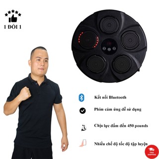 Máy tập boxing gắn tường theo nhạc có đèn led kết nối bluetooth 2024