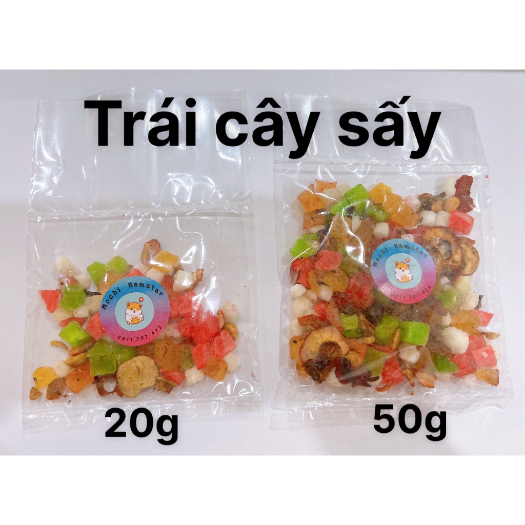 Trái cây sấy lạnh cho hamstser, sóc, nhím