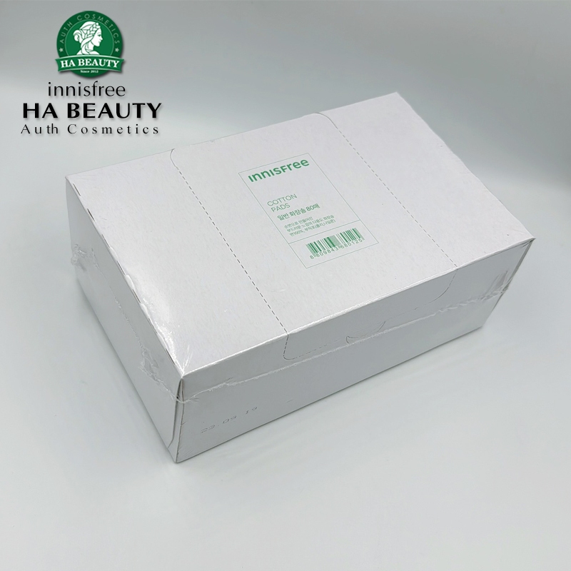 Bông tẩy trang cotton làm sạch thấm hút tốt innisfree regular cotton pads 80 miếng