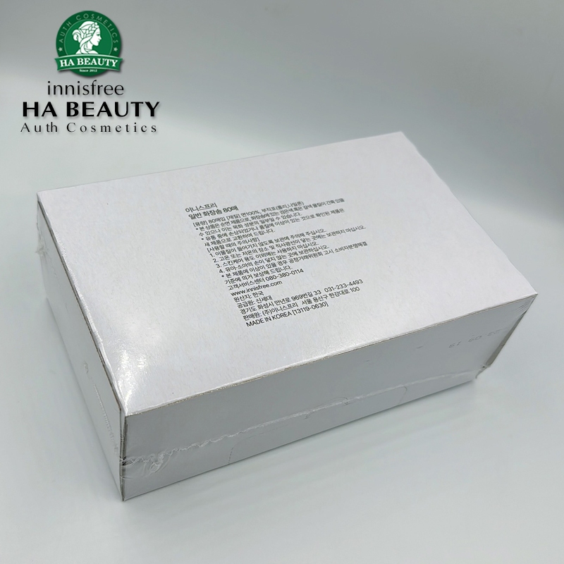 Bông tẩy trang cotton làm sạch thấm hút tốt innisfree regular cotton pads 80 miếng