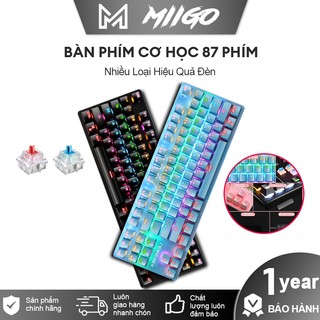 Bàn phím cơ chuyên game bố trí 87 phím bàn phím cơ máy tính k2 pro led rgb ,blue switch có 10 chế độ màu-Bảo hành