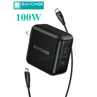 Bộ sạc 100w usb-c ravpower 100w gan ii thế hệ 2 duo cổng sạc tường dòng pd rp-pc151-hshop