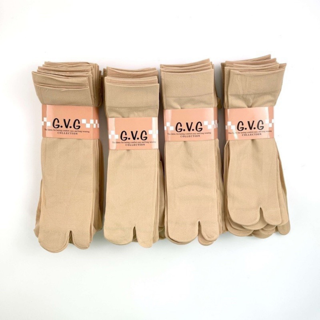 Combo 10 đôi tất vớ nữ xỏ ngón cổ cao G.V.G chống nắng, chất liệu cotton thoáng mát êm chân