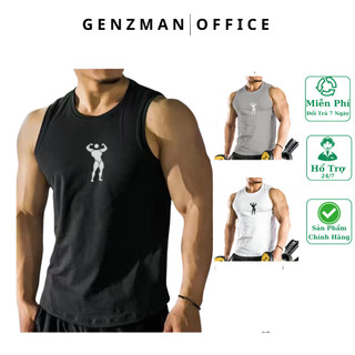Áo thun ba lỗ nam - áo tanktop tập gym Hình người vải cotton thoáng mát đầy đủ size